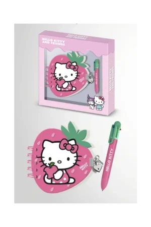 HELLO KITTY - Strawberry - Gift Box - Diary + Pen Beperkte Voorraad