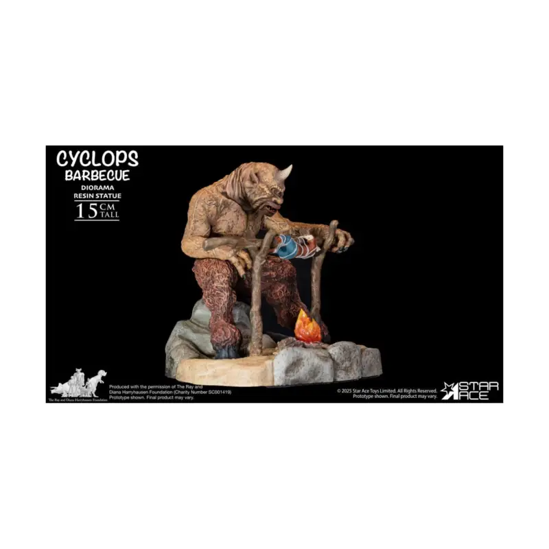 Fabrieksprijs Ray Harryhausen - 1/8 Cyclops Barbecue Scene statuette 17 cm Figuurtje