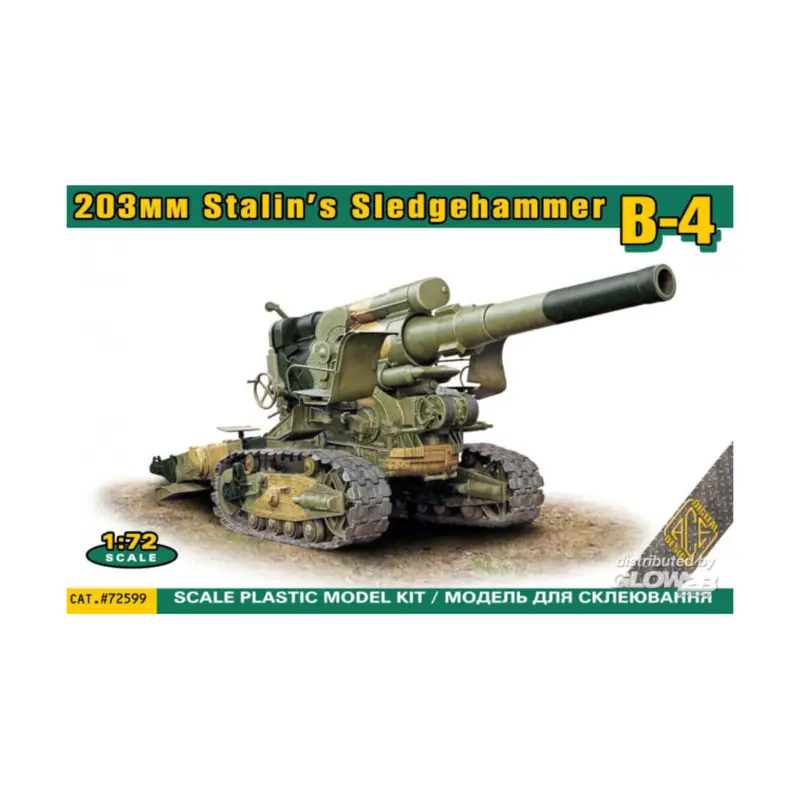 B-4 203mm Stalin's Sledgehammer Schaalmodel Op = Op