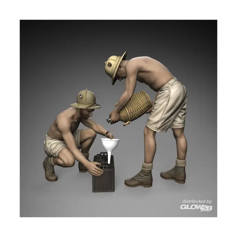 German DAK soldiers battery maintenance Figuren Speciale Aanbieding