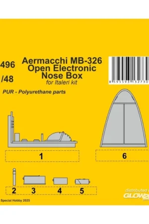 Aermacchi MB-326 Open Electronic Nose Box for Italeri kits Alleen Vandaag