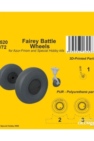Fairey Battle Wheels for Azur-Frrom and Special Hobby kits Voordeelprijs
