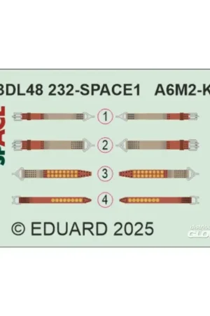 Direct Beschikbaar Decal A6M-2K seatbelts SPACE EDUARD