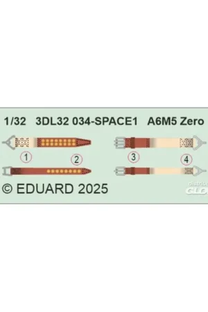 Betrouwbaar Decal A6M5 Zero seatbelts SPACE TAMIYA