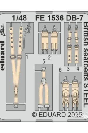 Decal DB-7 Boston III British seatbelts STEEL HKM Seizoensaanbieding