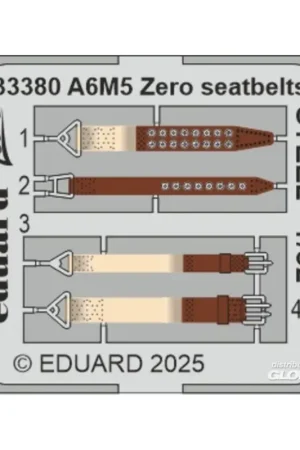 Decal A6M5 Zero seatbelts STEEL TAMIYA Favoriet