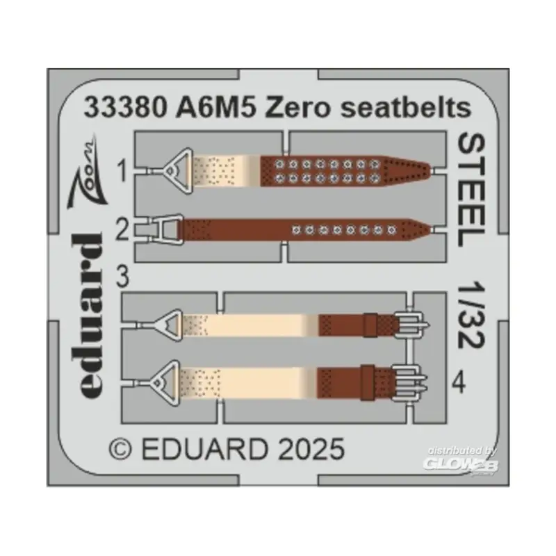 Decal A6M5 Zero seatbelts STEEL TAMIYA Favoriet