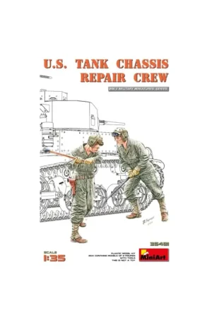 Laatste Versie Miniart 35481 model u.s. tank chassis repair crew 1/35 Figuren