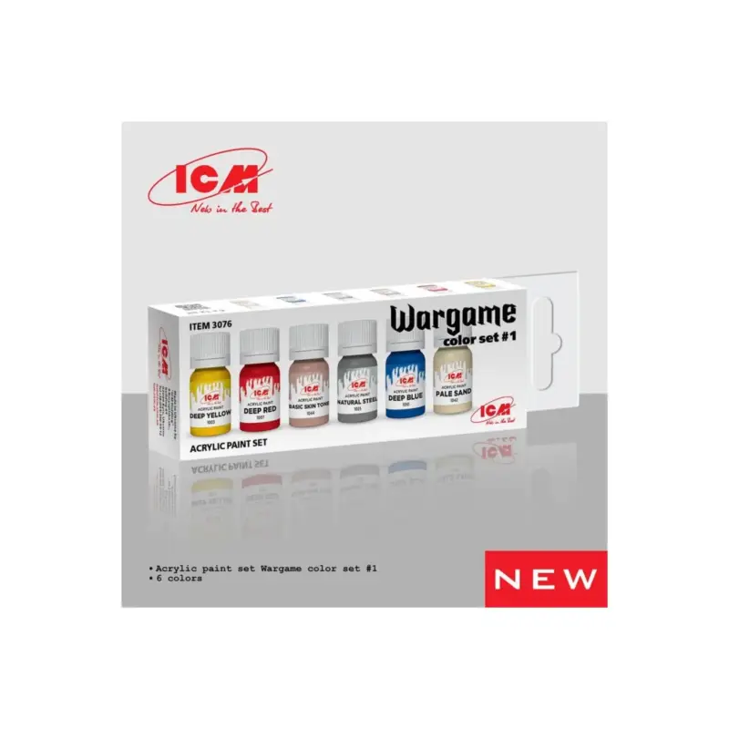 Uitverkoop Icm 3076 paint wargame color set 1 Acrylverf