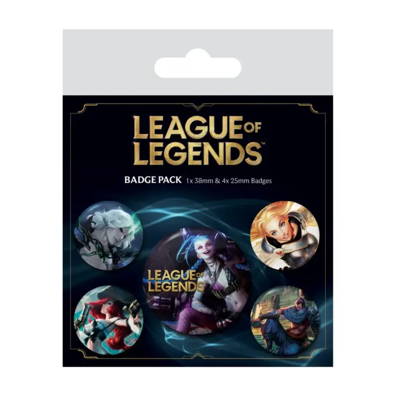 LEAGUE OF LEGENDS - Pack 5 Badges Favoriet