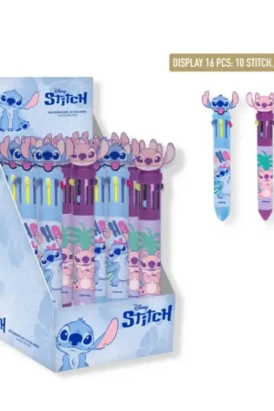 Aanbieding STITCH & ANGEL - Display of 16 Ballpoint Pens in 10 Colors