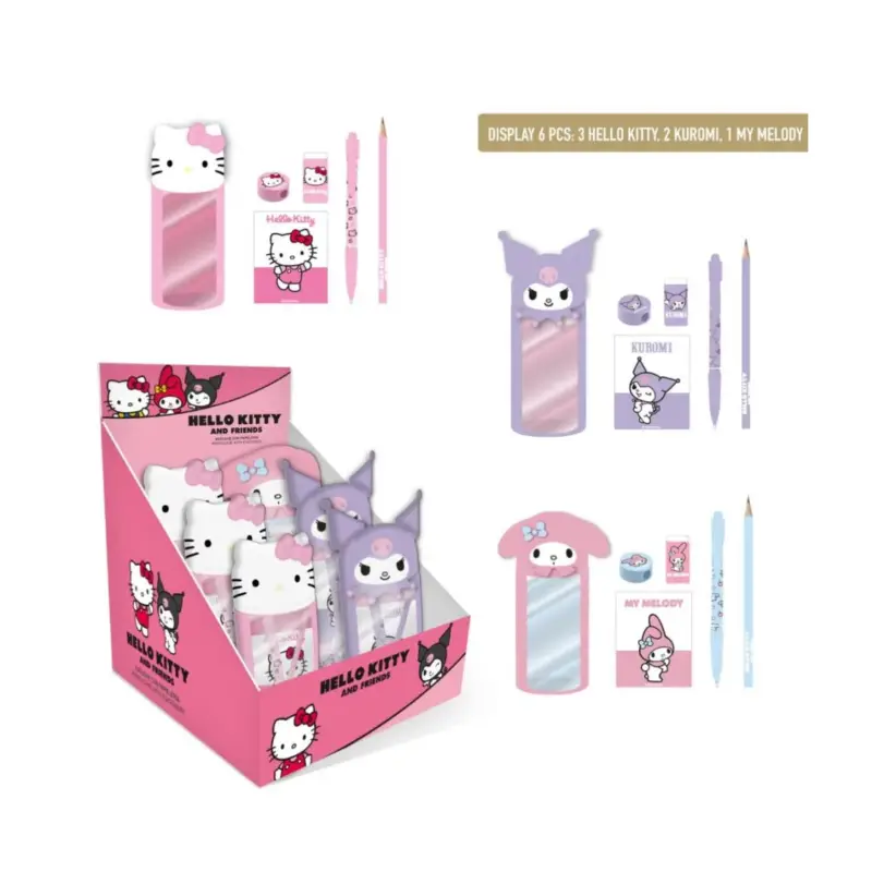 HELLO KITTY & Friends - Display of 6 Stationery Sets 6pc Beste Prijs