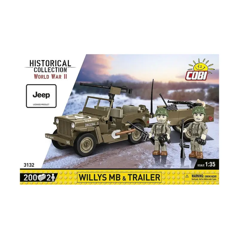 Uitverkoop Hc wwii /3132/ willys mb & trailer 200 pcs
