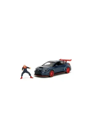 1:24 subaru wrx sti w/yuji itadori figure hollywood rides Miniatuur Beperkte Voorraad