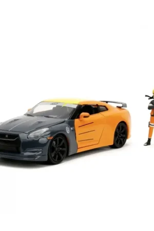 Favoriet 1:24 nissan gt-r w/naruto figure bi-color hollywood rides 2009 Miniatuur