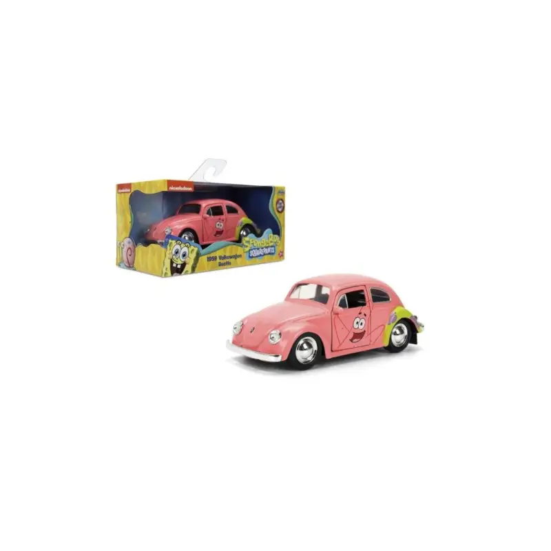 Bestseller 1:32 volkswagen beetle w/patrick figure pink hollywood rides 1959 Miniatuur