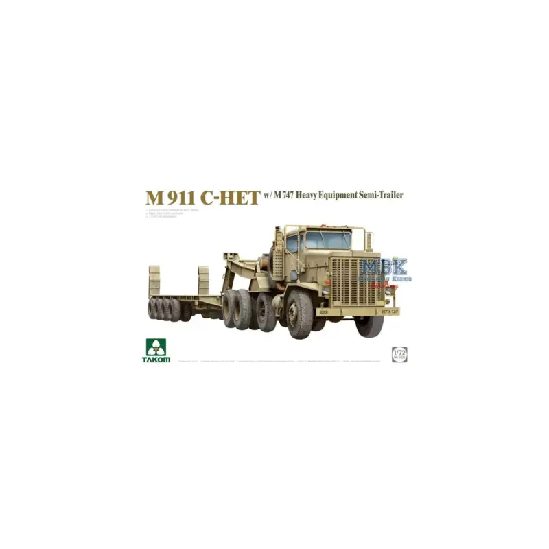 Nieuw M911 C-HET w/M747 Heavy Equipment Semi-Trailer Schaalmodel