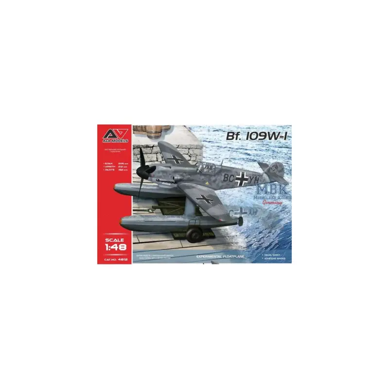 Hoge Kwaliteit Messerschmitt Bf.109W-1 experim. floatplane Schaalmodel