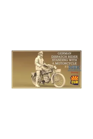 German Dispatch Rider standing with a motorcycle Figuren Uitverkoop