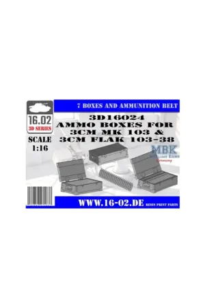 Ammo Boxes for 3cm MK 103 & 3cm Flak 103/38 (1:16) Op = Op