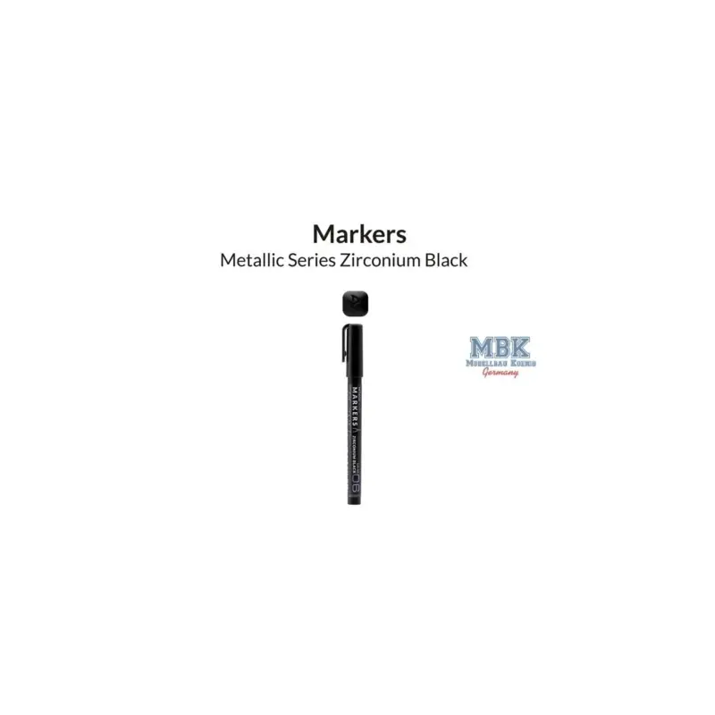 Populair Metallic Series Marker Zirconium Black Airbrush