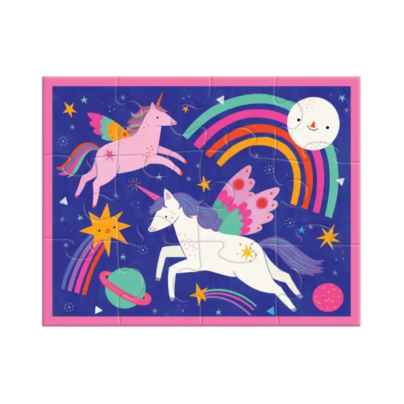 Mudpuppy Puzzle: UNICORN MAGIC 36x28cm, 12 stukjes, in een ziplock zakje 27x18,5cm, 2+ Beperkte Voorraad