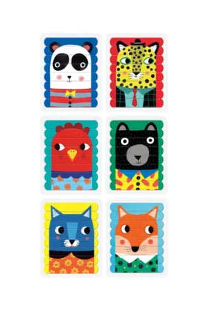 Gecertificeerd Mudpuppy Puzzle: ANIMAL FRIENDS, 24 stukjes, 2-zijdige puzzelstokjes om 6 puzzels te maken, doos 19x23,5x4cm, 3+