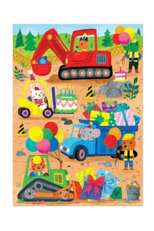 Mudpuppy Puzzle: CONSTRUCTIE wenskaart 13x18cm, 12 stukjes, 3+ Beperkte Voorraad
