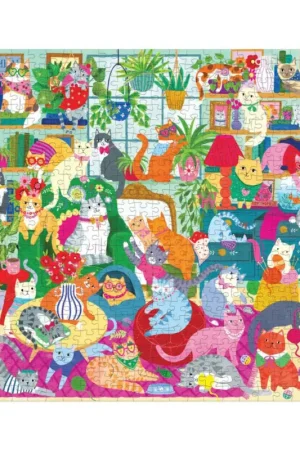 Direct Verzonden Mudpuppy Puzzle: CATURDAY MIDDAG 51x51cm, 500 stukjes, in een doos van 20x20x5cm, 8+