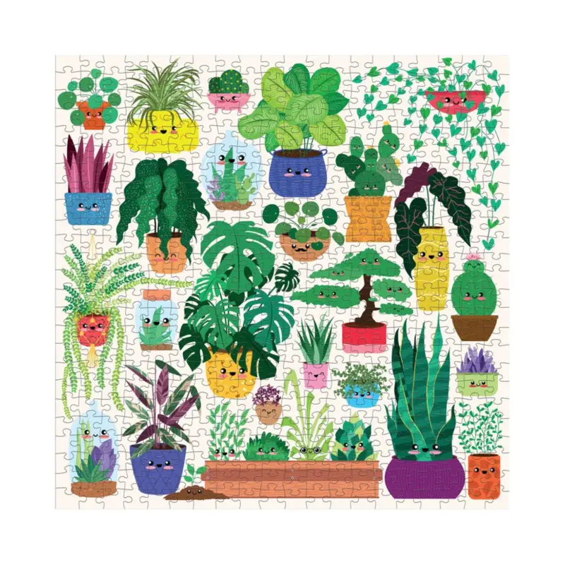 Mudpuppy Puzzel: HAPPY PLANTS 51x51cm, 500 stukjes, in een doos van 20x20x5cm, 8+ Puzzle Weekendaanbieding