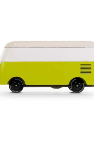 Korting Candycar World: VW T1 Groen (VW228) 8,8x3,7x5,1cm, houten spuitgietstuk, in geschenkdoos, 3+