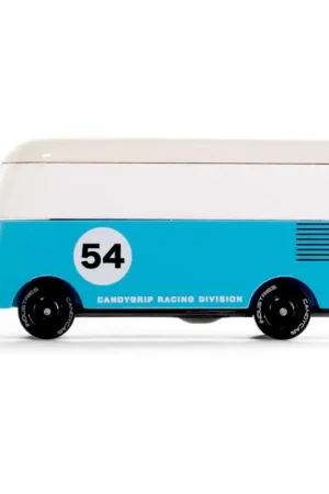 Candycar World: VW T1 Blauw (VW294) 8,8x3,7x5,1cm, houten spuitgietstuk, in geschenkdoos, 3+ Favoriet