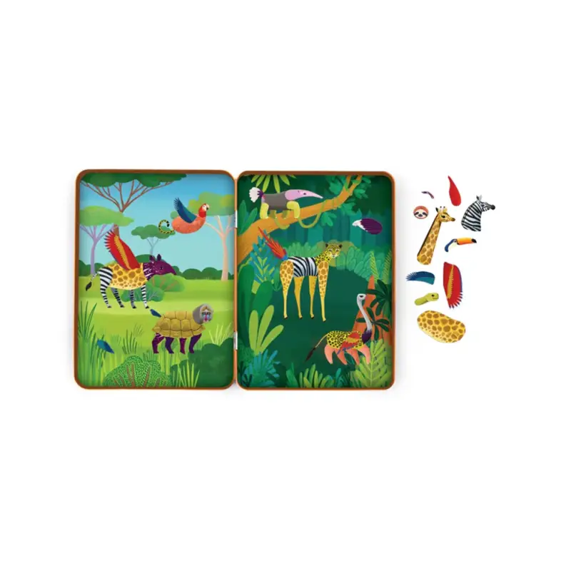 Mudpuppy Magnetic: WILD MIX mix & match, met 3 magneetvellen, in een metalen doos 16x22x2,5cm, 3+ Premium