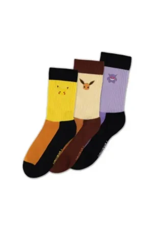 Direct Verzonden POKEMON - Trio Crew - Pack of 3 pairs of socks (Size 39-42)