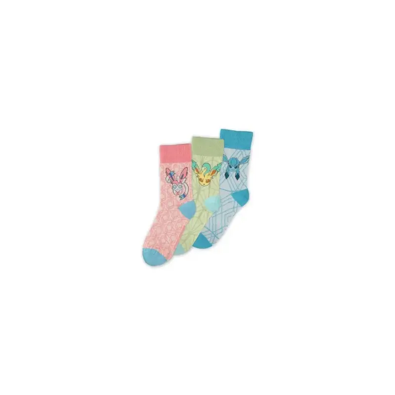 POKEMON - Eevee Evolution II - Pack of 3 pairs of socks (Size 39-42) Shop Nu