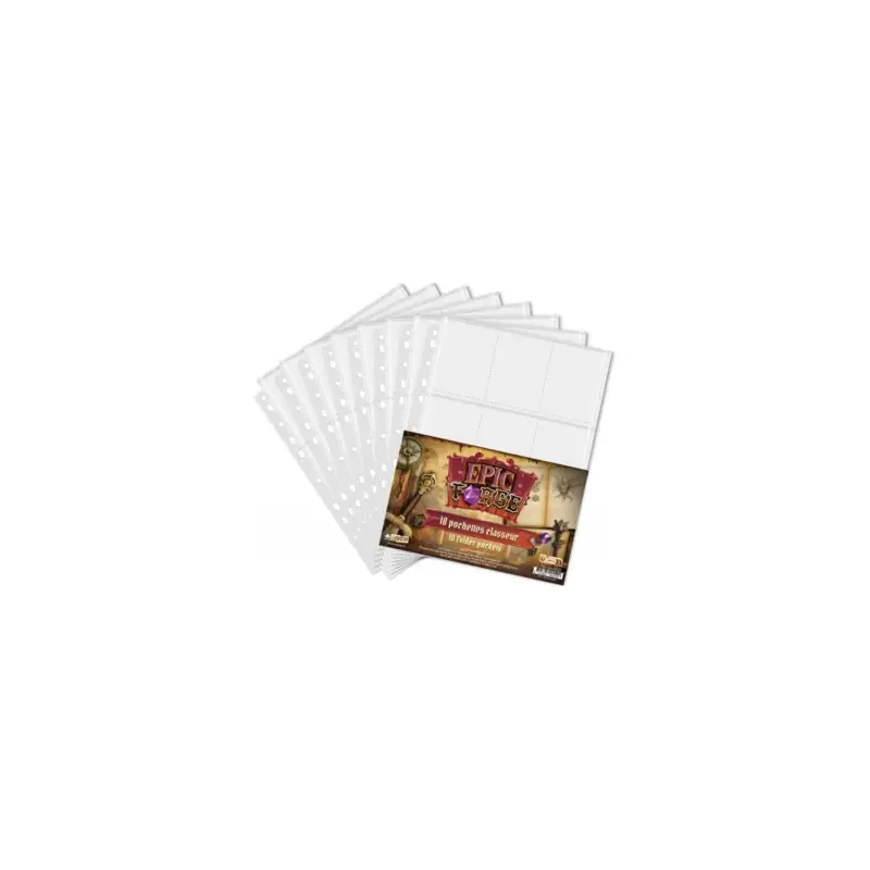 Finale Uitverkoop Pack of 10 card storage sheets for binder (Pokemon cards etc.)