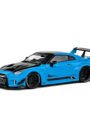 Beperkte Voorraad 1:43 nissan gtr35 lbwk silhouette miami blue 2019 Miniatuur