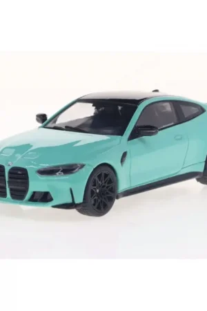 1:43 bmw m4 competition mint green 2023 Miniatuur Hoge Kwaliteit