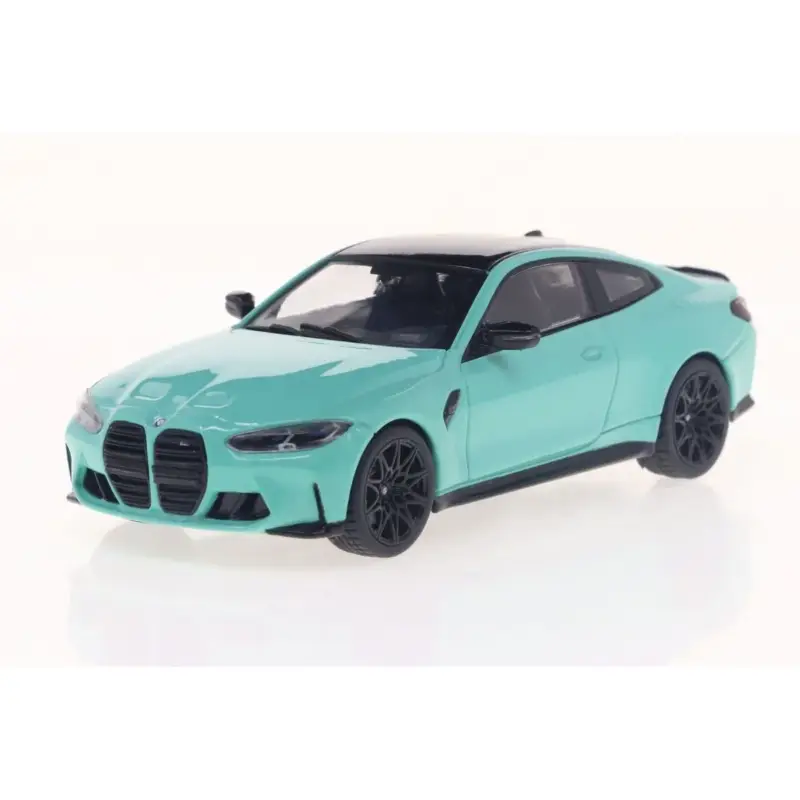 1:43 bmw m4 competition mint green 2023 Miniatuur Hoge Kwaliteit