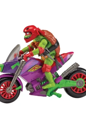 Tales of the Teenage Mutant Ninja Turtles - Raphael & Purple Dragon 12 cm Figure with Vehicle Express Levering