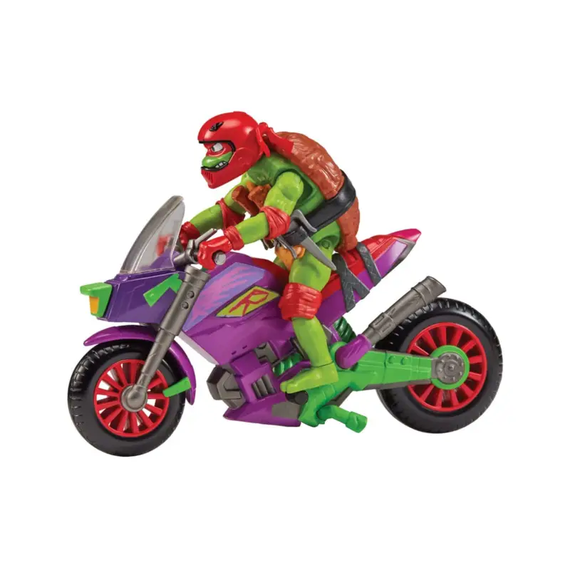 Tales of the Teenage Mutant Ninja Turtles - Raphael & Purple Dragon 12 cm Figure with Vehicle Express Levering