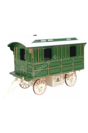 Snelle Levering Showmans living wagon green/cream Miniatuur