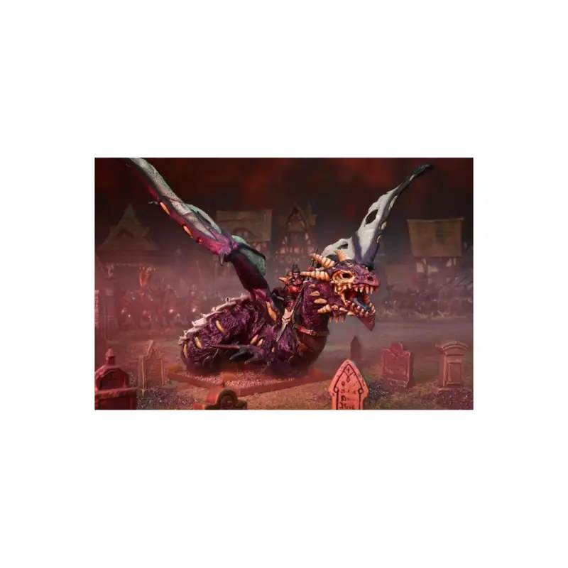 Beperkt Aanbod KINGS OF WAR - UNDEAD - VAMPIRE LORD ON UNDEAD DRAGON (Mantic Direct) Figuurtje