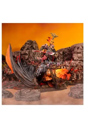 Hete Deal KINGS OF WAR - SALAMANDERS - CLAN LORD ON FIRE DRAKE (Mantic Direct) Figuurtje