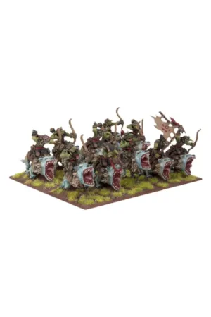 Speciale Aanbieding KINGS OF WAR - GOBLINS - ARCHERS ON FLEA BAGS (Mantic Direct) Figuurtje