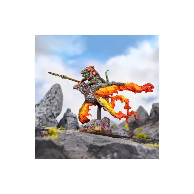 Meest Verkocht KINGS OF WAR - SALAMANDERS - SKY LORD GHEKKOTAH (Mantic Direct) Figuurtje