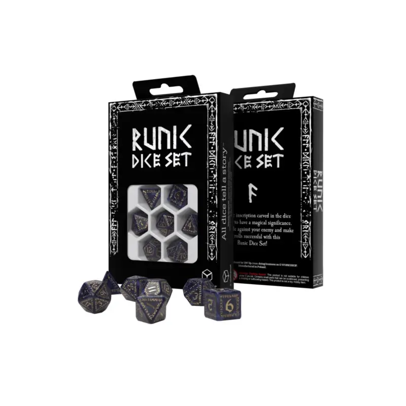 Korting Runic Dice Set - Blue & Gold Blend