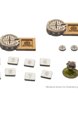 Bolt Action MDF Artillery Zeroing In Markers - Germany Figuur spellet Beperkt Aanbod