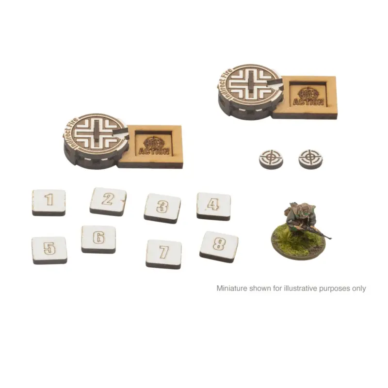 Bolt Action MDF Artillery Zeroing In Markers - Germany Figuur spellet Beperkt Aanbod