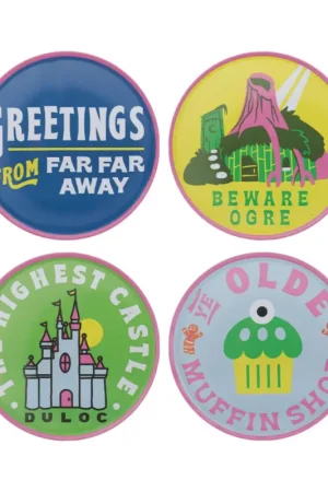 Op = Op SHREK - 4 Engraved Metal Coasters